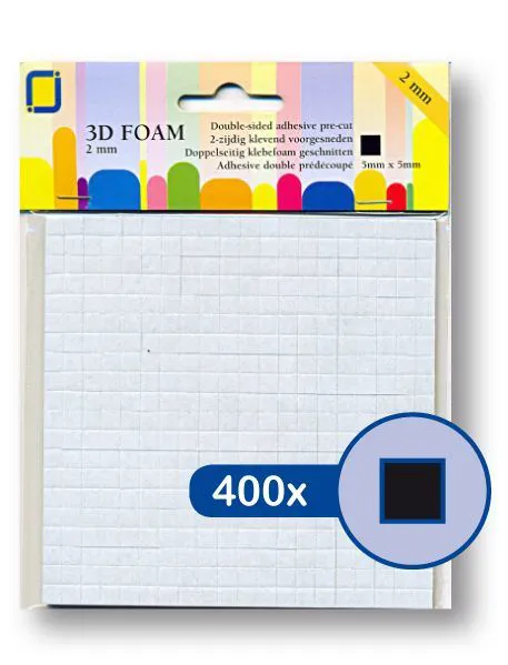 Mousses 3D (petit) 400 pcs - noir 