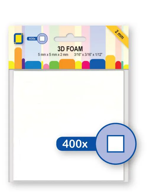 Mousses 3D (petit) 400 pcs - blanc 