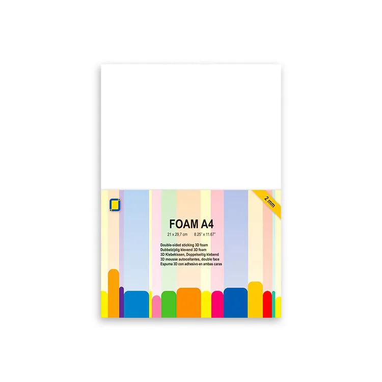 Mousses 3D Feuille A4 - 2mm - 1 feuille 