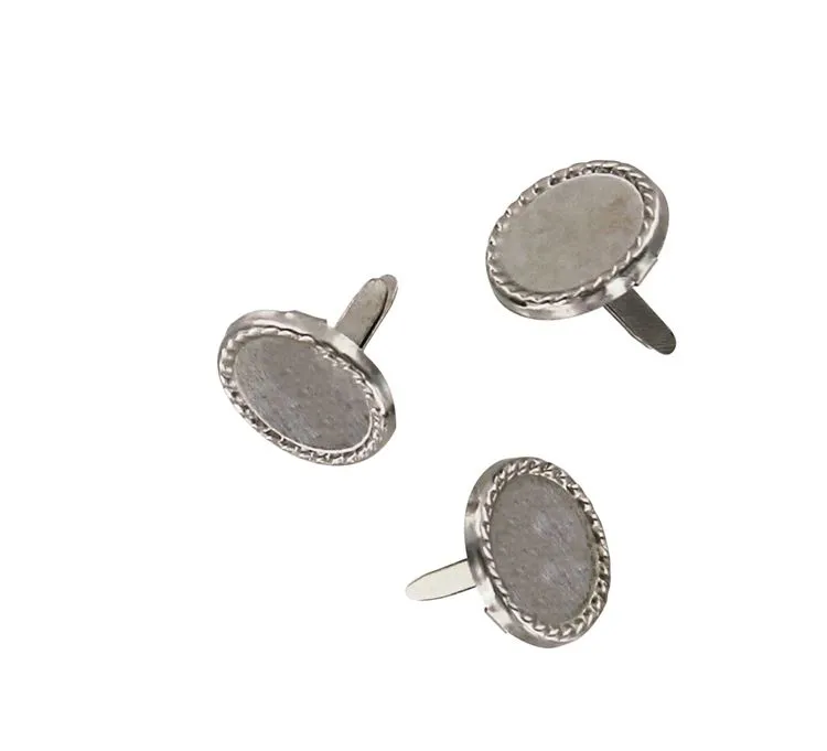 Attaches parisiennes déco 10mm 10pcs 'Argent' 