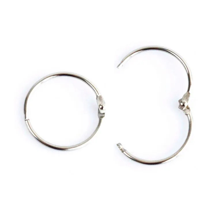 Binderinge '2 cm Silber' (6 Stk.)