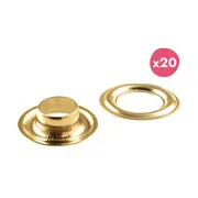 Oeillets 5mm 'Or' (20 pcs)