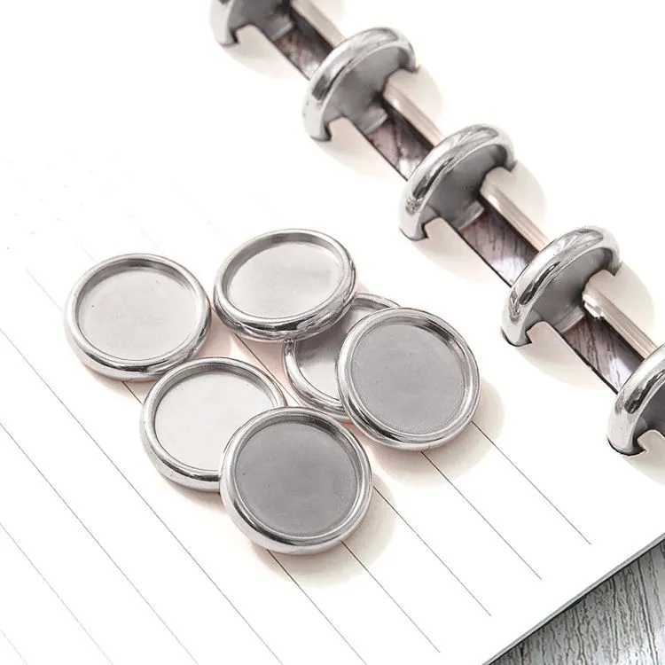 Disques de reliure 18mm 'Metallic Argent (6pcs)