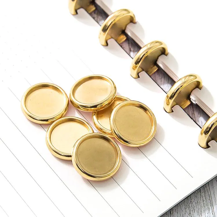 Bindescheiben 'Metallisch Gold' (18 mm - 12 Stk.)