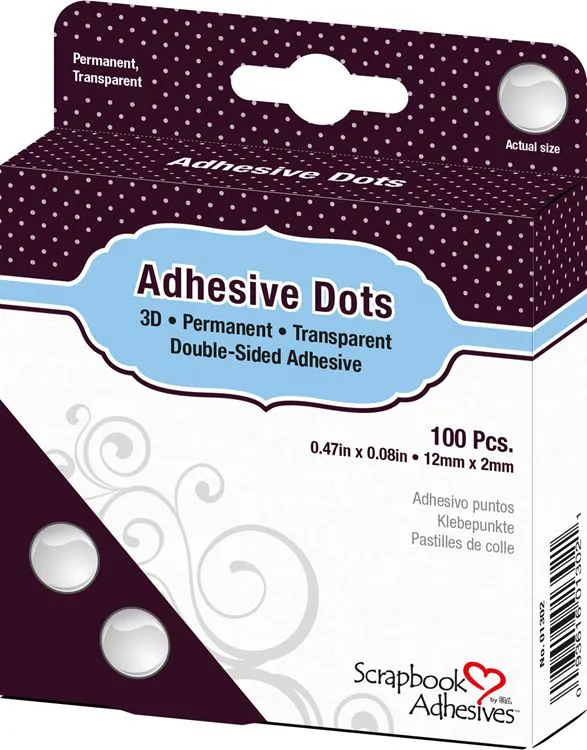 Pastilles de colle adhésives 3D 12x1.7mm (100pcs) 