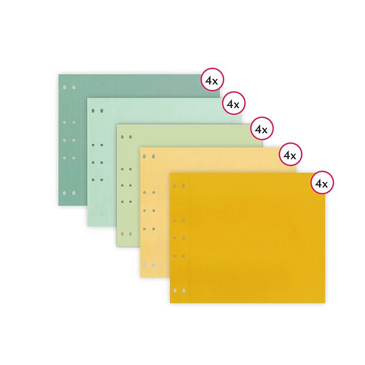 Camaieux de pages 30x30 'Perruche' 