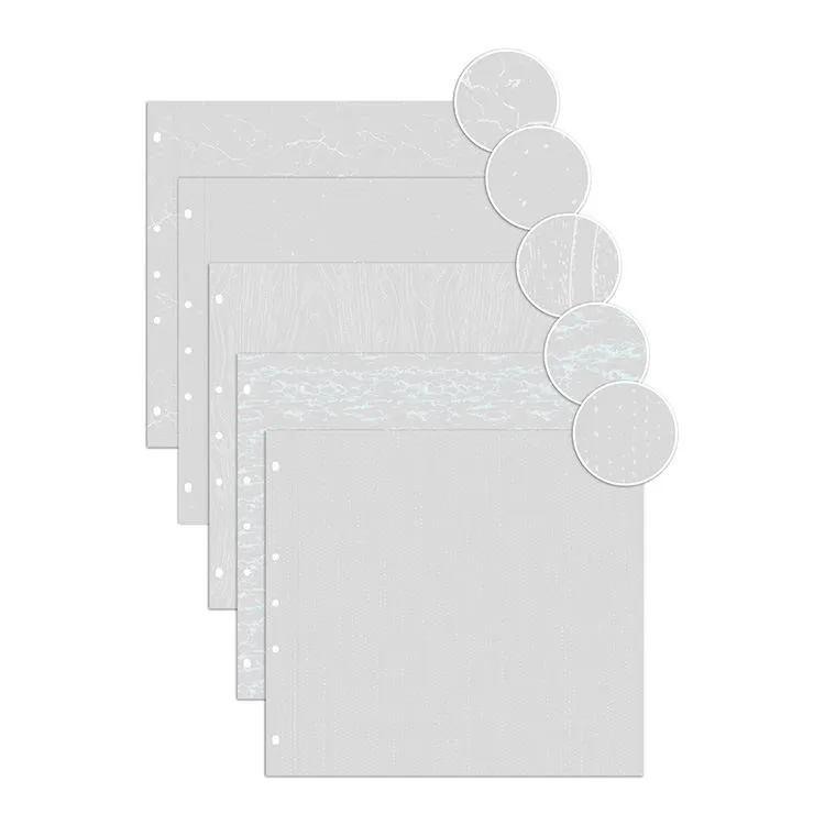 Set de feuillets imprim&eacute;s 'Vellum' (10p) 