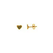 Ohrstecker Herzform 24 Karat Feingold