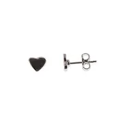 Ohrstecker in Herzform silberfarben