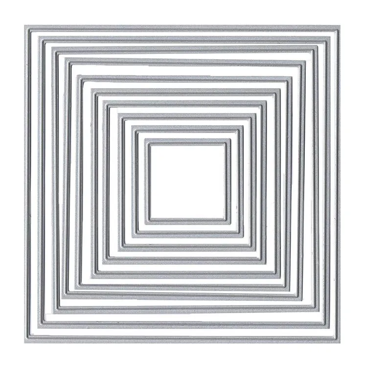 Konzentrische Stanzformen 'Quadrate' (3,5-12,5 cm)