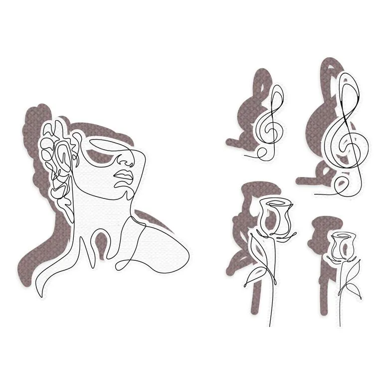 Matrices de d&eacute;coupe 'Po&eacute;sie lyrique' (contour)