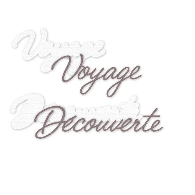 Matrices de d&eacute;coupe 'Mots voyage'