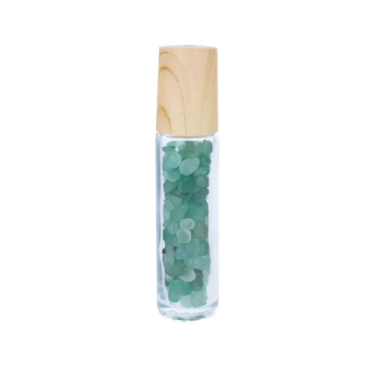Roll-on aus Glas 10 ml ' mit Jade-Steinen