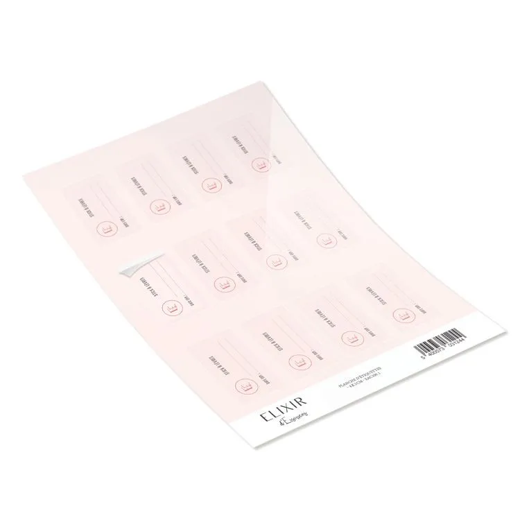 Planche d'étiquettes Stick à lèvre 12pcs
