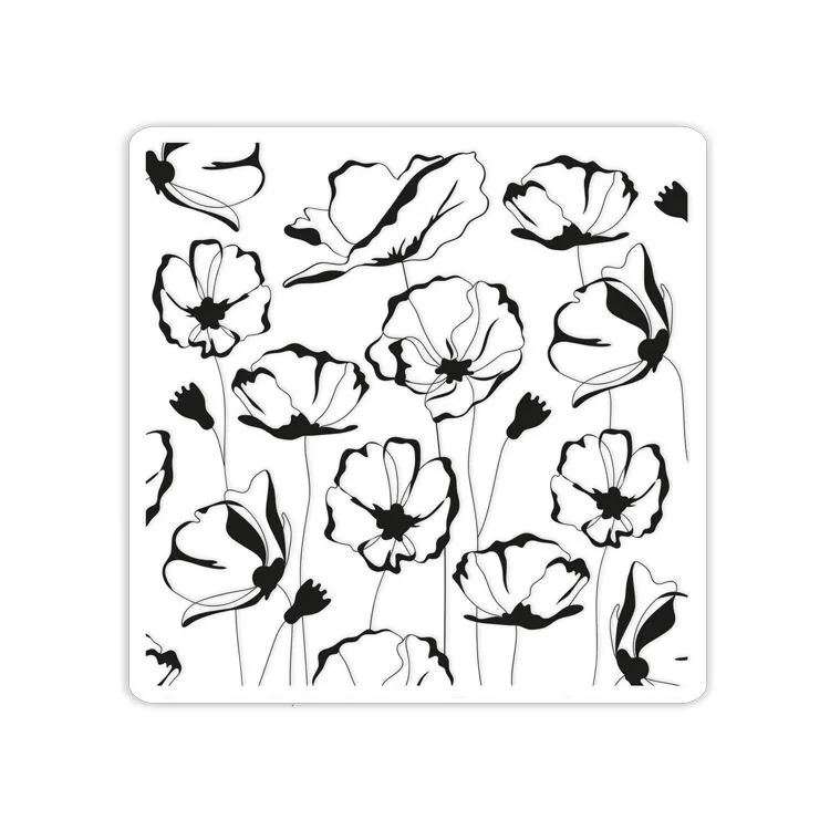 Classeur de gaufrage 'Coquelicot'- Octobre rose
