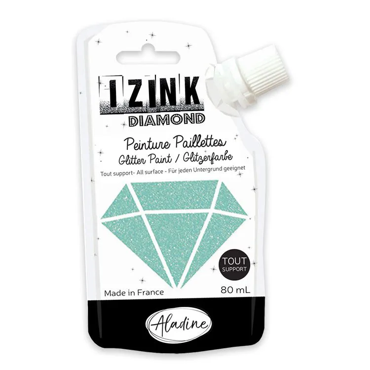 Peinture Pailletée 'Izink diamond -Vert pastel