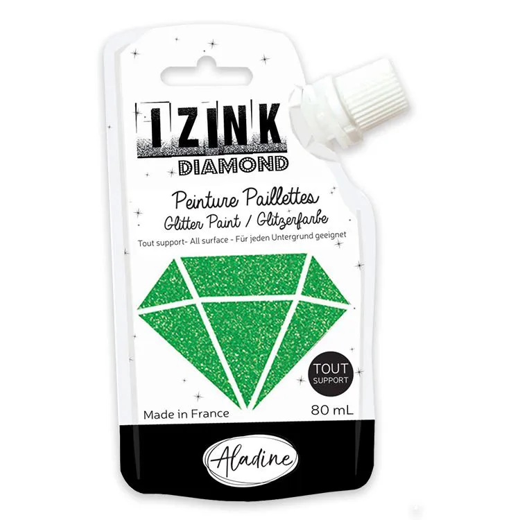 Glitzer Strukturpaste 'Dunkelgr&uuml;n'