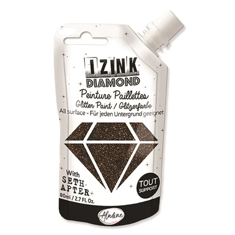 Peinture Pailletée 'Izink Diamant' -Black coffee