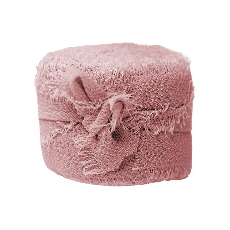 Ruban en chiffon 'Rose indien' (2.5cmx4.57m) 