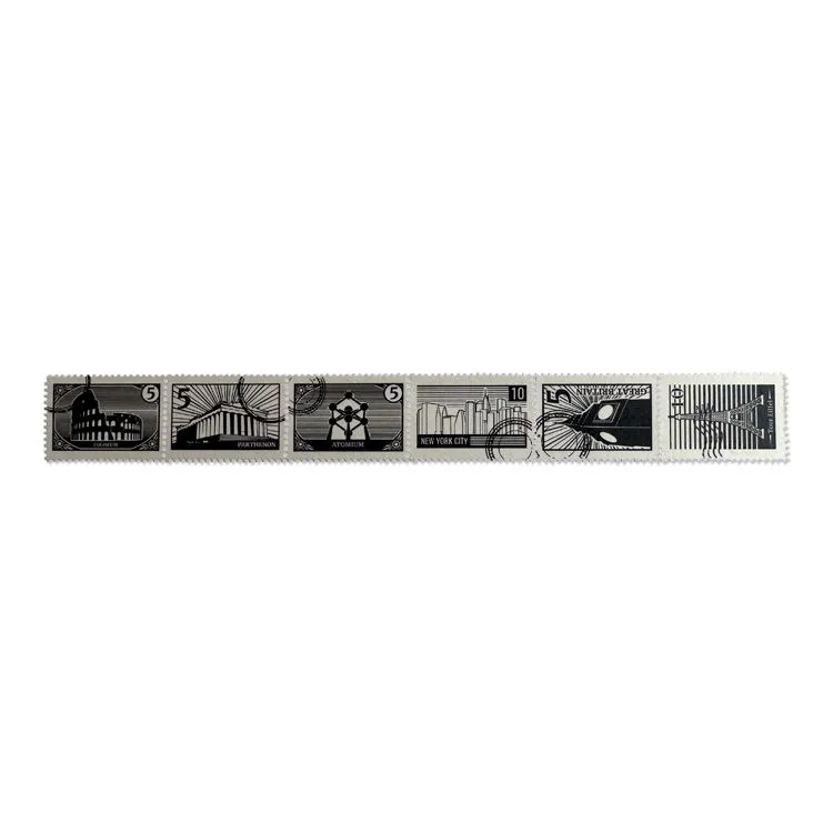 Washi-tape timbres 'Philatélie' 25mmx8m (perfo) 
