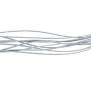 Glitzernde Wachskordel 'Silber' (1mmx10m)