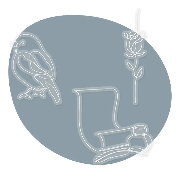 Cadres transparents 'Po&eacute;sie Lyrique' (3pcs)