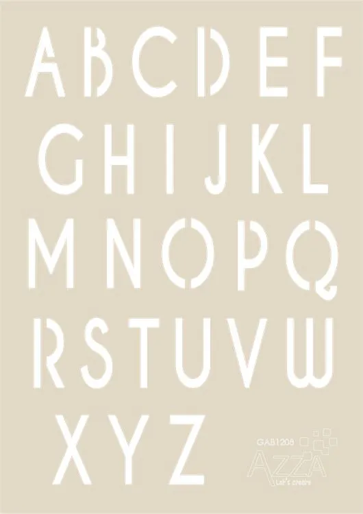Dekorschablone 'Buchstaben' (1 Stk.)