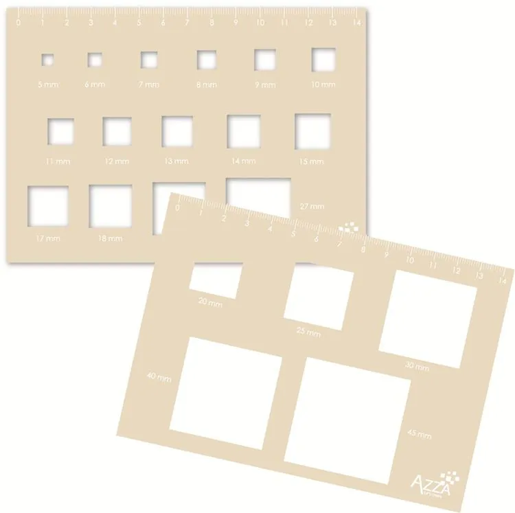 Dekorschablonen 'Quadrate' (2 Stk.)