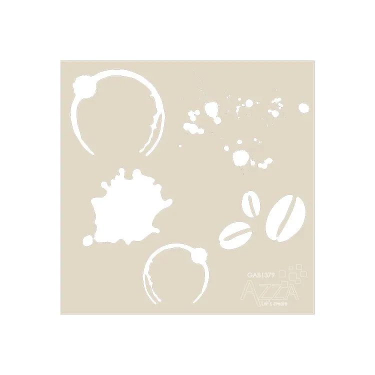 Dekorschablone 'Kaffeemomente' (1 Stk. - 10x10cm)
