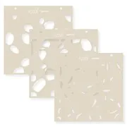 Trio de gabarits cascade 'Granite' (15x15)