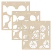 Trio de gabarits cascade 'Agrumes' (15x15)