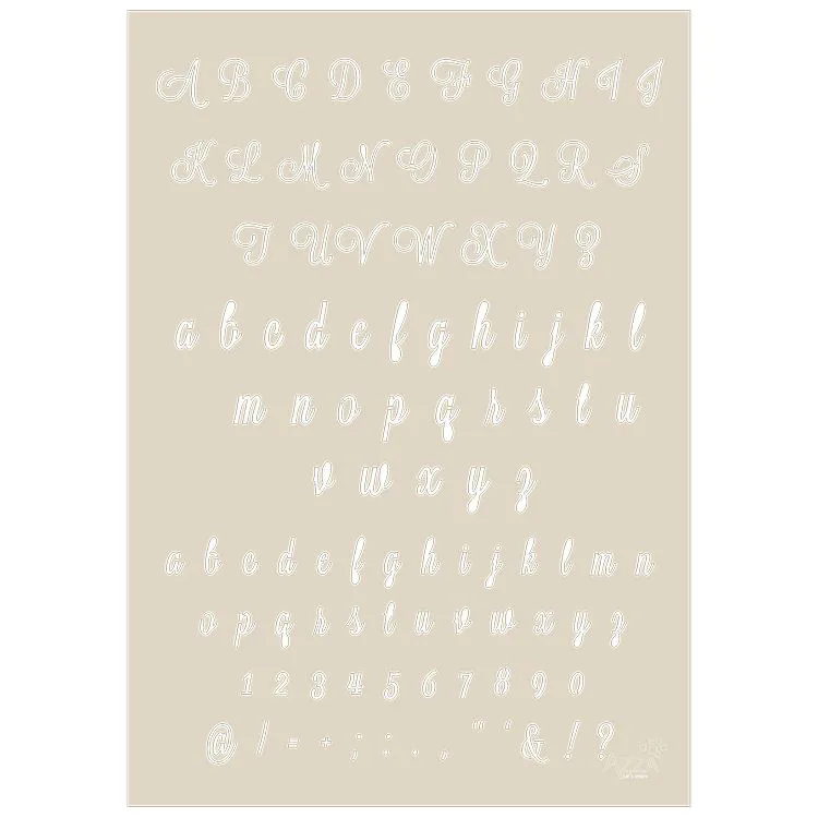 Buchstabenschablone 'C&eacute;cile' (A4)