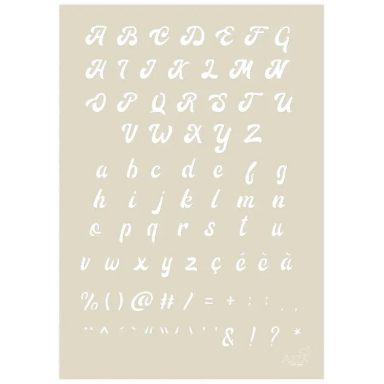 Buchstabenschablone 'Simone' (A4)
