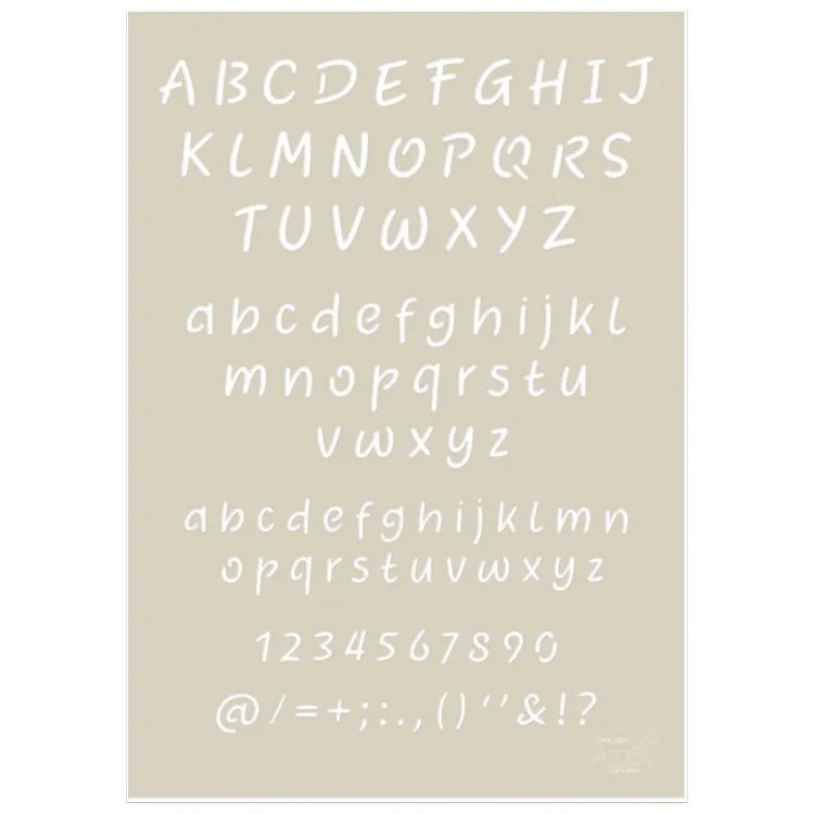 Gabarit Alphabet A4 'Alex'