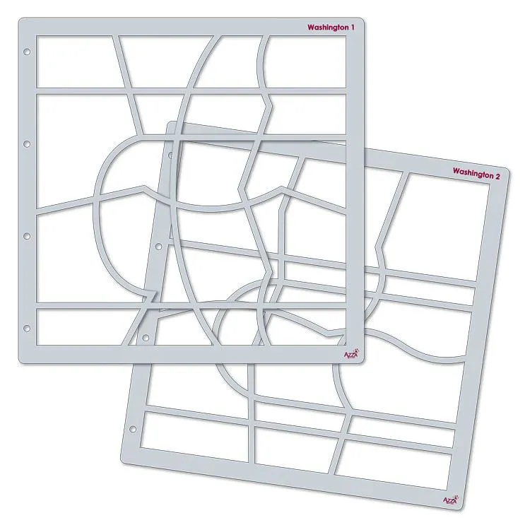Duo de gabarits photo 30x30 'Washington'