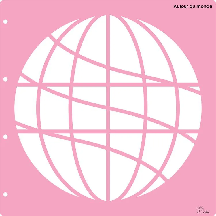 Fotoschablone Kollektor 'Autour du monde' (30x30 c