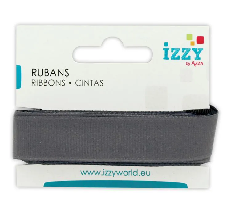 Ruban gros grain 15mmx3m 'Gris' 