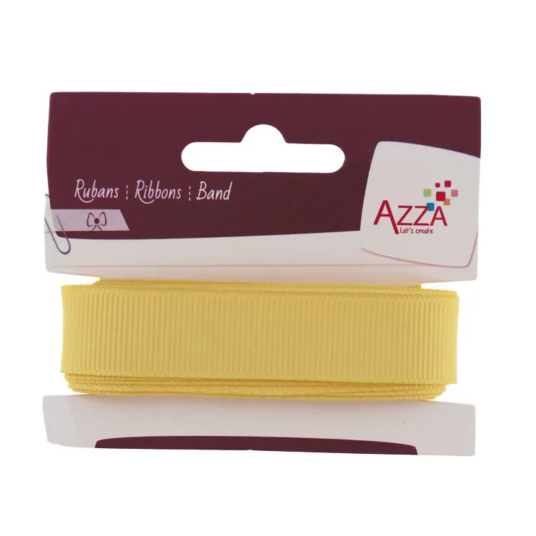 Ruban gros grain 15mmx3m 'Jaune pâle' 