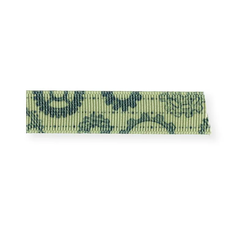 Ruban gros grain imprimé 'Engrenages' (15mmx3m)