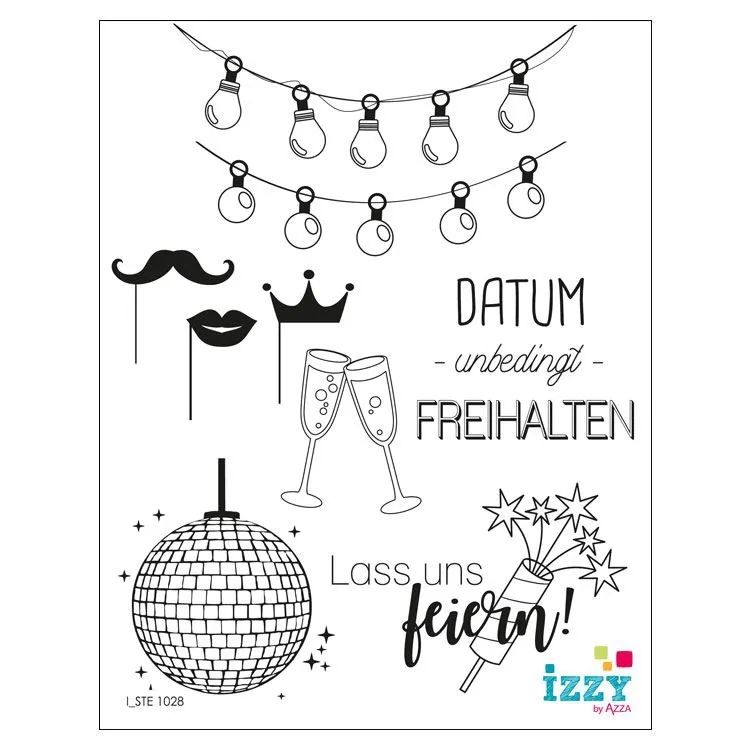 Diamantstempel 'Lass uns feiern' 