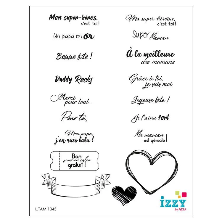Diamantstempel 'Mini mots parents'  