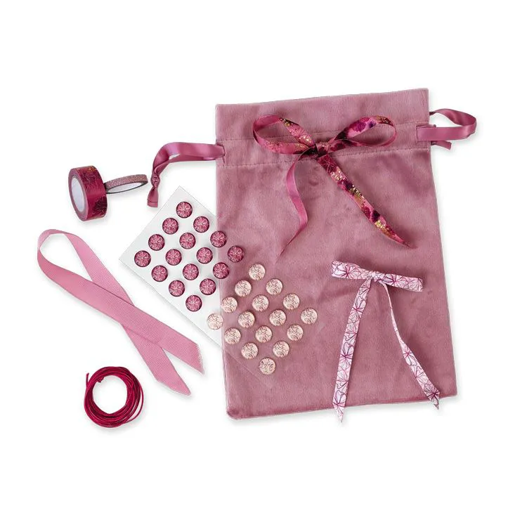 Set mit Deko-Elementen 'Oktober Rosa'