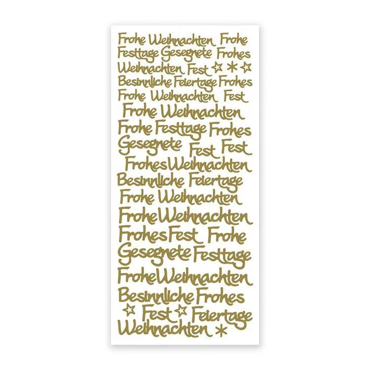 Konturenaufkleber 'Frohe Weihnachten'