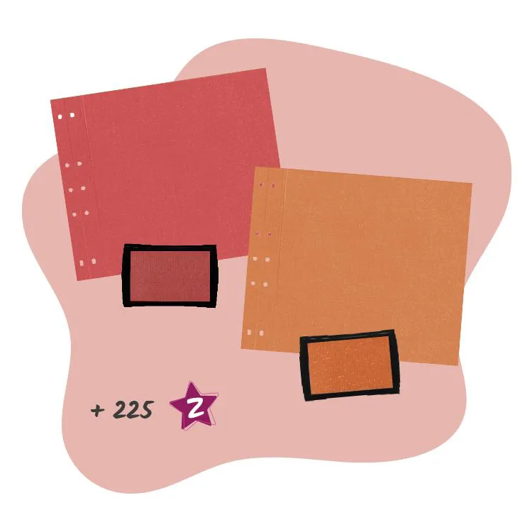 Panier pages & encreurs 'Terracotta & Blush'