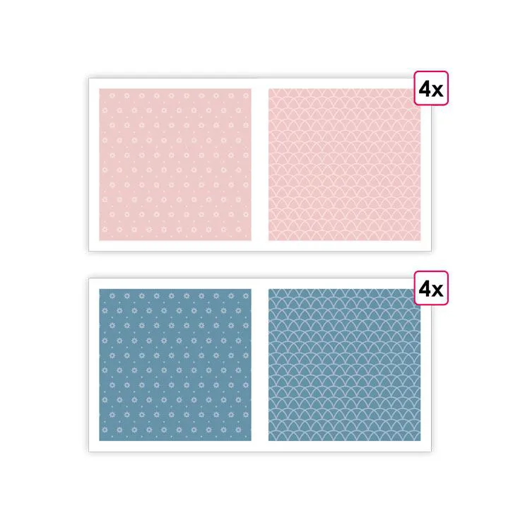 Designpapier A4 'Essentiell Rosa Sakura' (8 Stk)