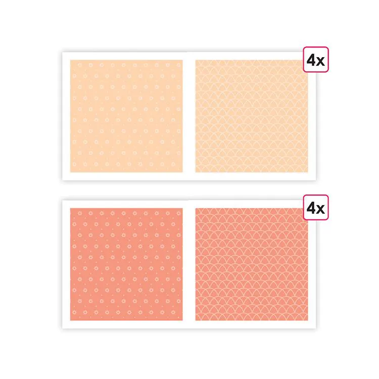 Designpapier A4 'Essentiell Pfirsich' (8 Stk.)