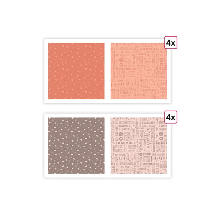 Designerpapier A4 'Freundschaft' (8 Stk.)