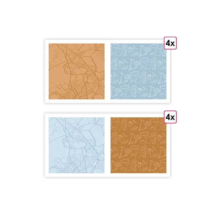 Designpapier A4 'Stadtspaziergang' (8 Stk.)