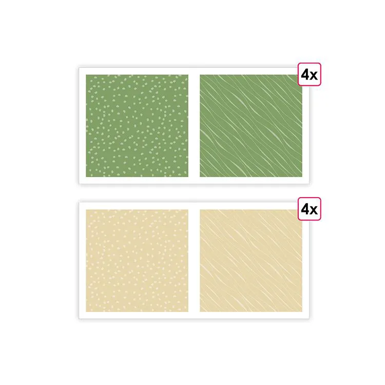 Papiers imprimés 'Essentiel Prairie-Avoine' (8f)