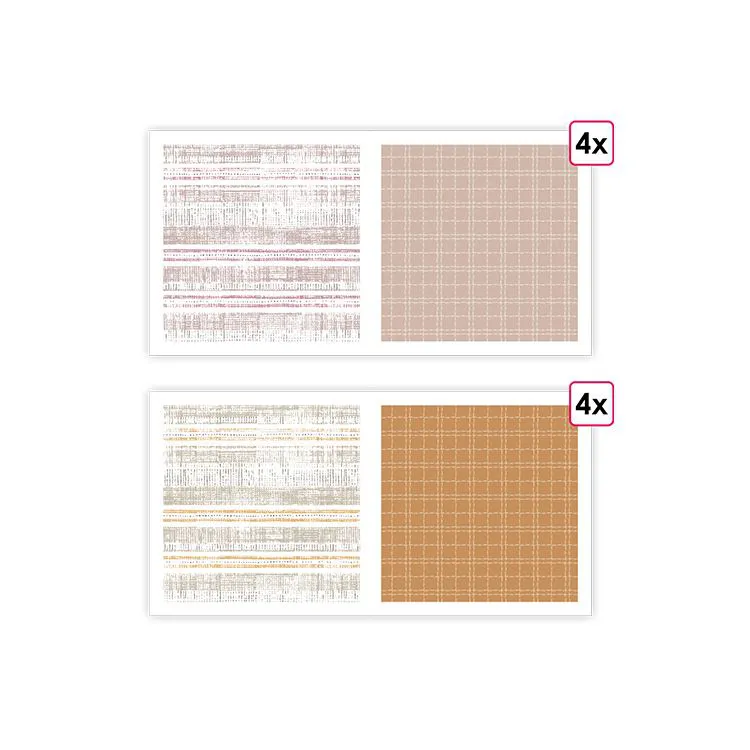 Designpapier A4 'Makramee' (8 Stk.)